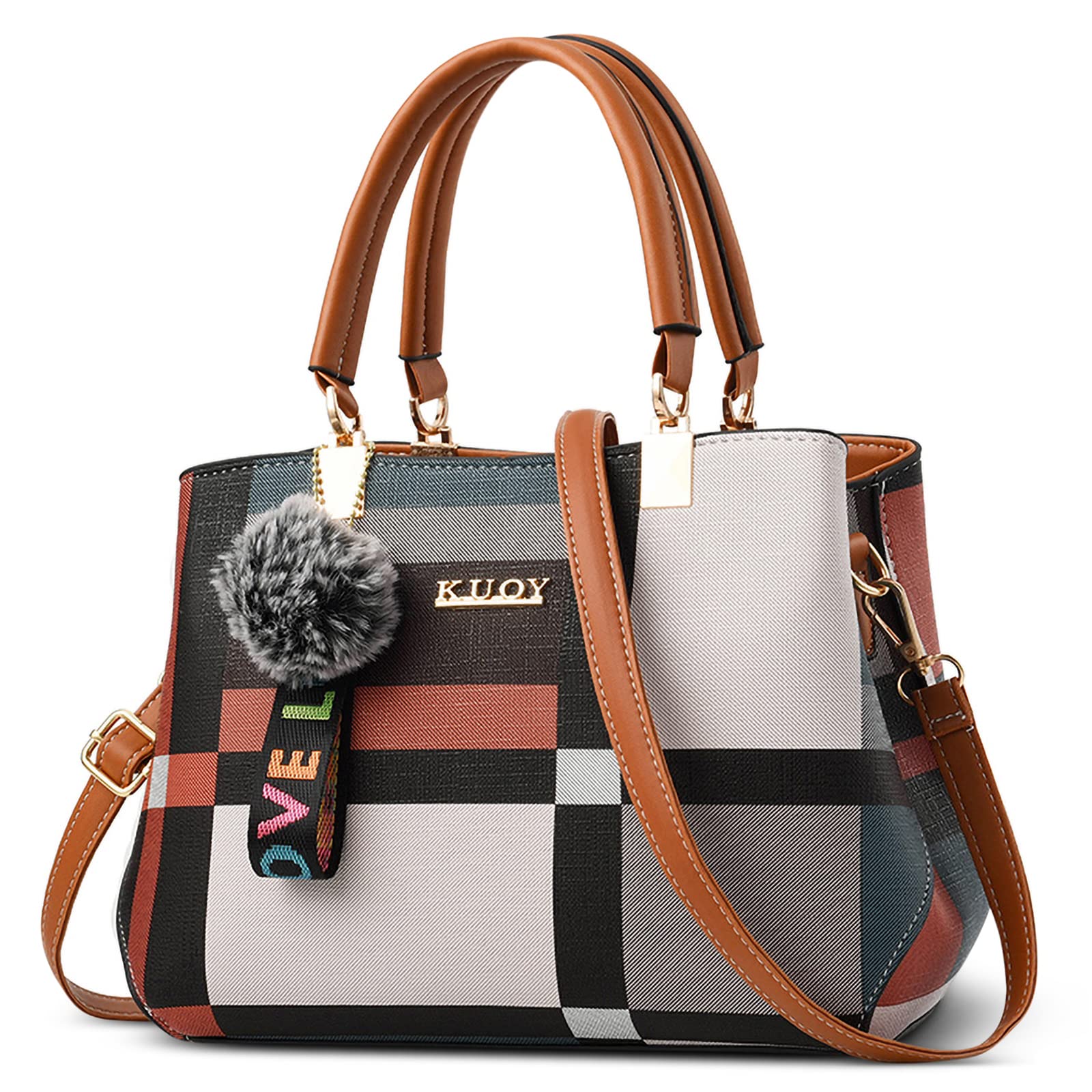 DIRRONA Elegant Women's Lattice Shoulder Bag - Stylish Crossbody Messenger Purse for Work, Travel & Everyday Use