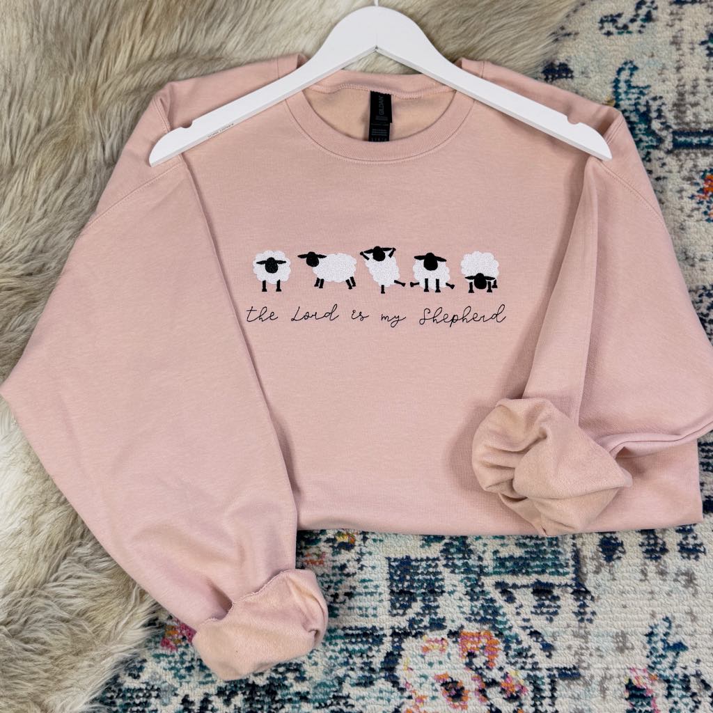 My Shepherd Embroidered Sweatshirt - Cozy Pullover with Unique Design | Perfect for Casual Wear, Church Outfits & Christian Gift Ideas