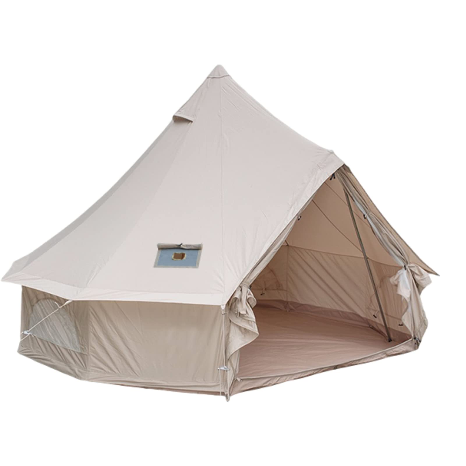 4-Season Cotton Canvas Wall Tent - Large Glamping Yurt for Camping, Hiking & Outdoor Events | Perfect for Family Camping, Backpacking & Christmas Parties