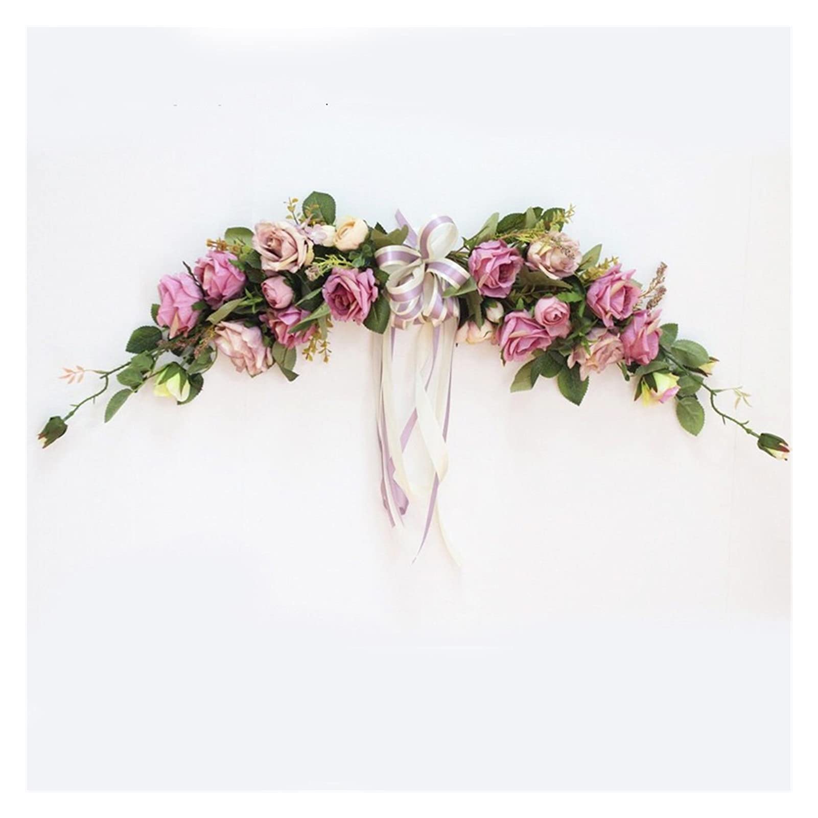 YUGHJFEN Artificial Christmas Wreath - Purple Rose Peony Floral Garland for Door, Wall & Home Decor | DIY Wedding, Living Room & Party Decoration | Perfect Holiday Gift for Christmas Decorations
