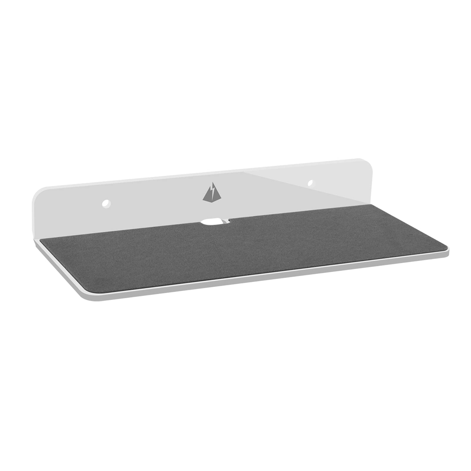 TXEsign 9-Inch White Acrylic Floating Wall Shelf - Speaker Stand for Bookshelf Speakers, Webcam, Cell Phones & Display - Perfect for Home Theater, Office & Gaming Setup