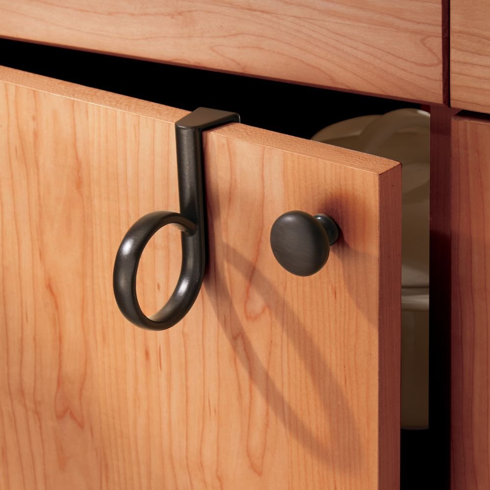 iDesign Steel Over-the-Cabinet Towel Holder - Bronze Axis Collection (3.2