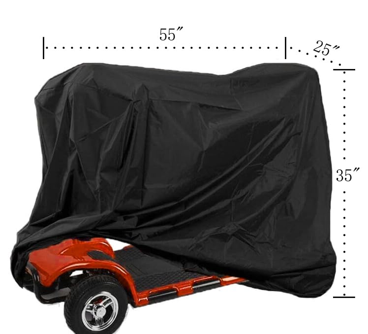 Waterproof Mobility Scooter Cover with Elastic Edge - Fits 55