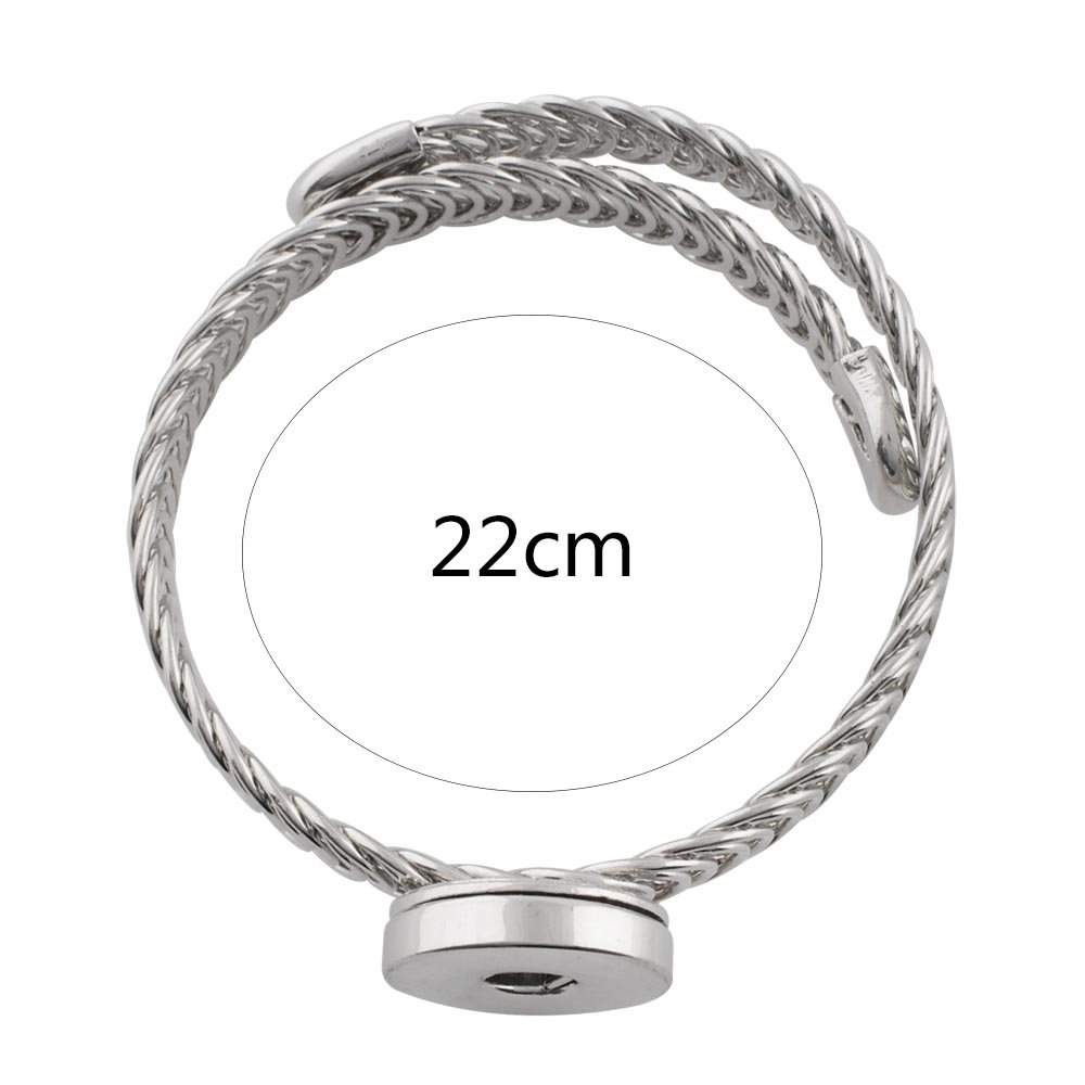 3Pcs Snap Jewelry Bangle - Hollow Fashion Bracelets 18-20mm Adjustable Charms for Women | Perfect for Parties, Weddings & Everyday Wear