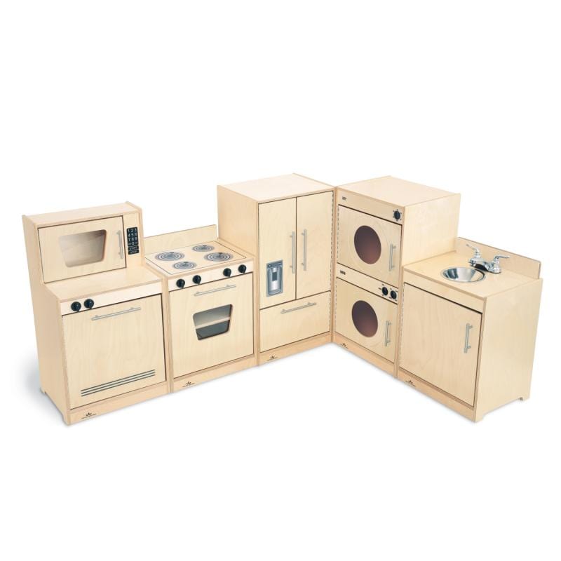 Whitney Brothers Modern Kitchen Set for Kids - Wooden Play Kitchen with Realistic Features - Perfect for Pretend Play, Role-Playing & Early Learning at Home or Preschool