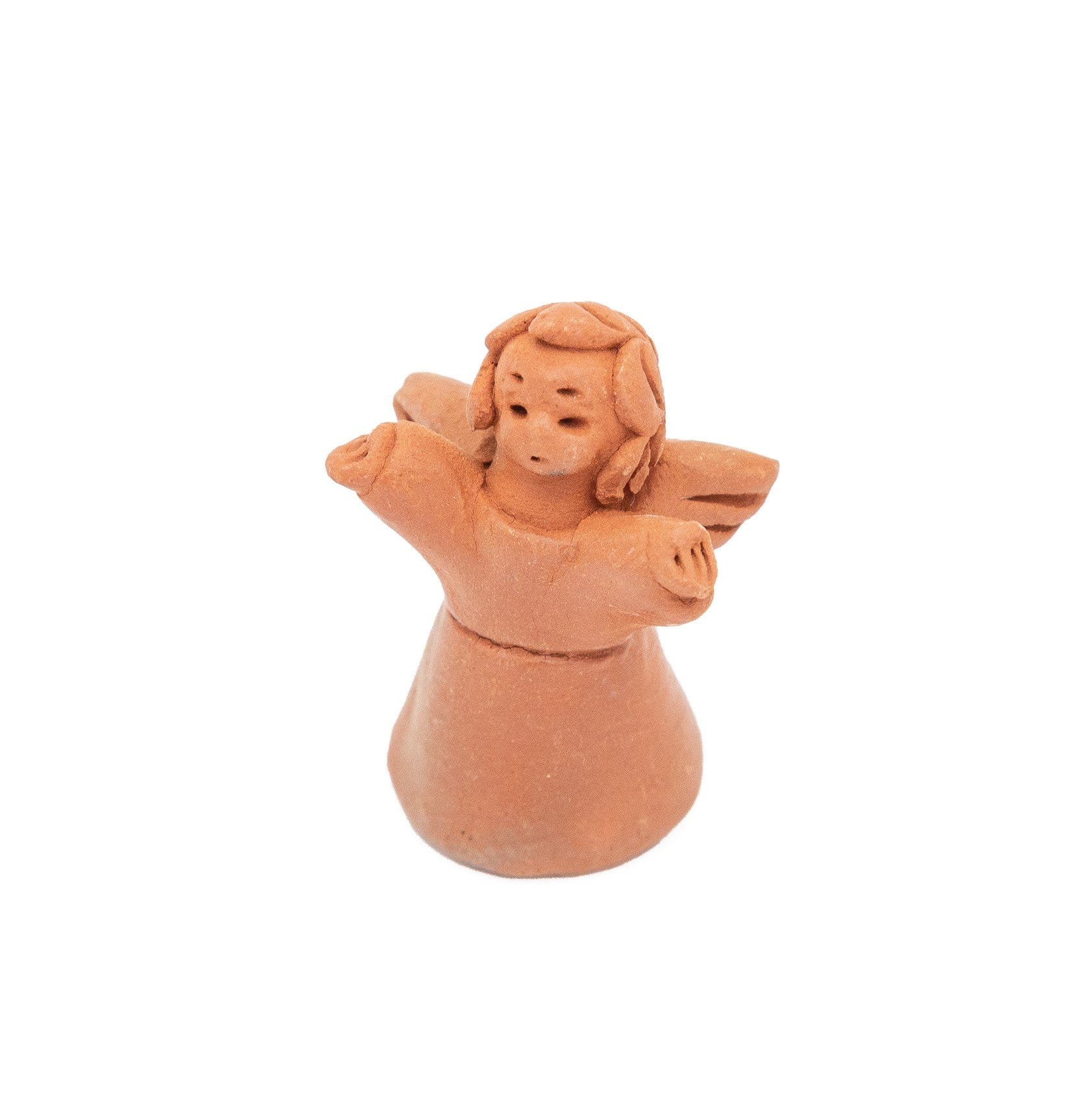 Terracotta Angelito with Pouch - Handmade Clay Angel Figurine for Home Decor, Gift Giving & Spiritual Spaces | Perfect for Christmas Ornaments, Shelf Displays & Meditation Areas