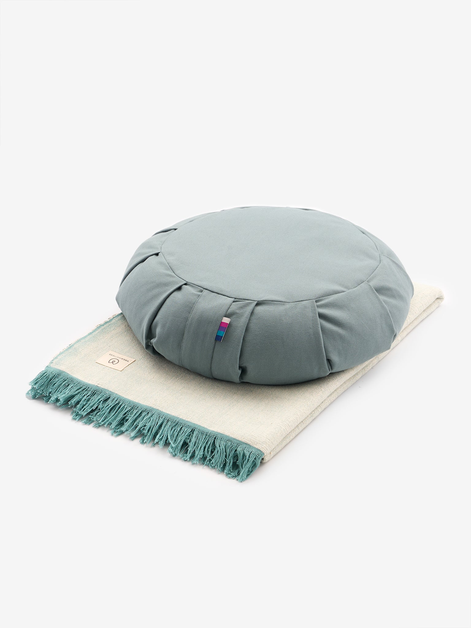 Organic Cotton Zafu Meditation Cushion by Yogamatters - Premium Round Zen Pillow for Yoga, Meditation & Mindfulness Practice at Home or Studio