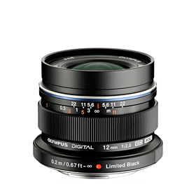 OM SYSTEM M.Zuiko Digital ED 12mm f/2.0 Wide Angle Lens (Black) - Perfect for Landscape, Street & Low Light Photography | Micro Four Thirds Mount