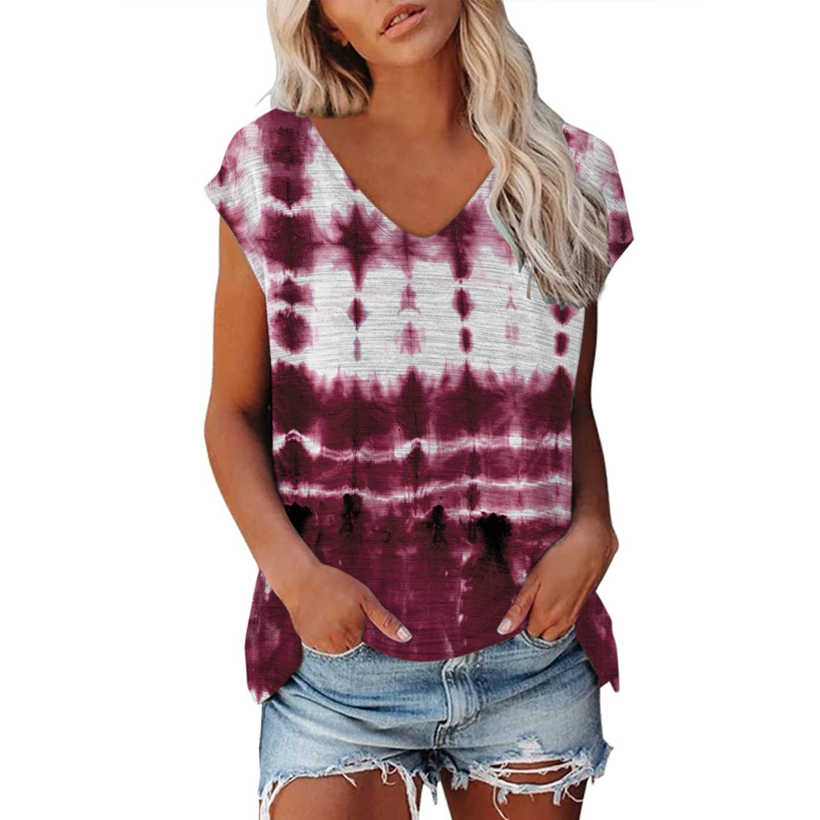 Women's Sexy Sleeveless Tank Tops - Loose Batwing Tunic Tee for Casual Wear | Solid Color Basic T-Shirts for Summer, Beach & Night Out