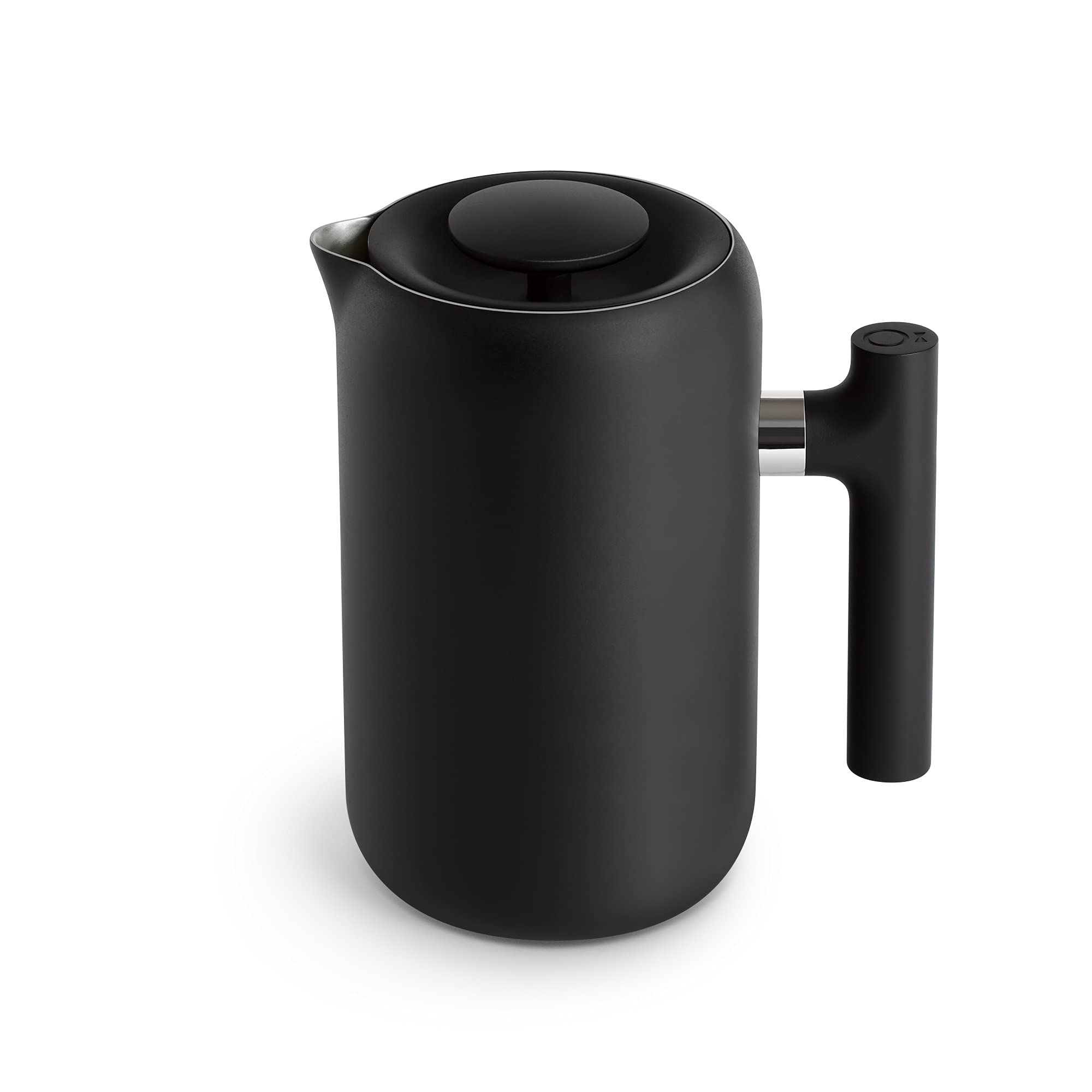 Fellow Clara Insulated French Press Coffee Maker - 24oz Stainless Steel Thermal Carafe with Enhanced Filtration System - Matte Black - Perfect for Home, Office & Travel Coffee Brewing