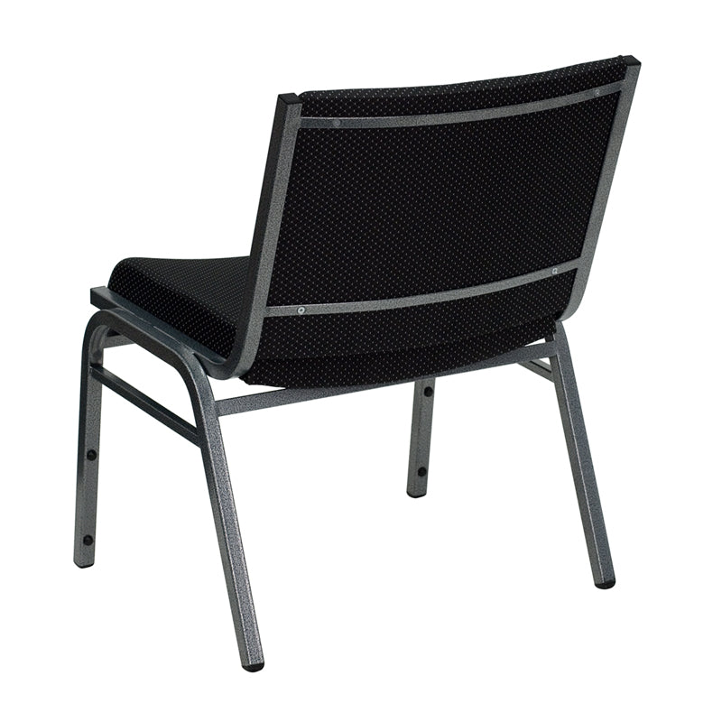 FLASH HERCULES Series Heavy Duty Stacking Chair - 1000 lb Weight Capacity, Black Fabric, Big & Tall Design - Perfect for Offices, Events, and Commercial Use