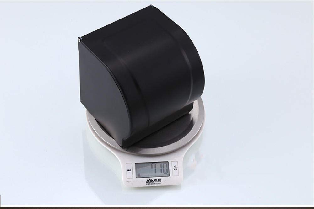 Premium Black Plated Space Aluminum Toilet Paper Holder - Waterproof Bathroom Tissue Box for Home & Office - Durable & Stylish Bathroom Accessory for Modern Decor