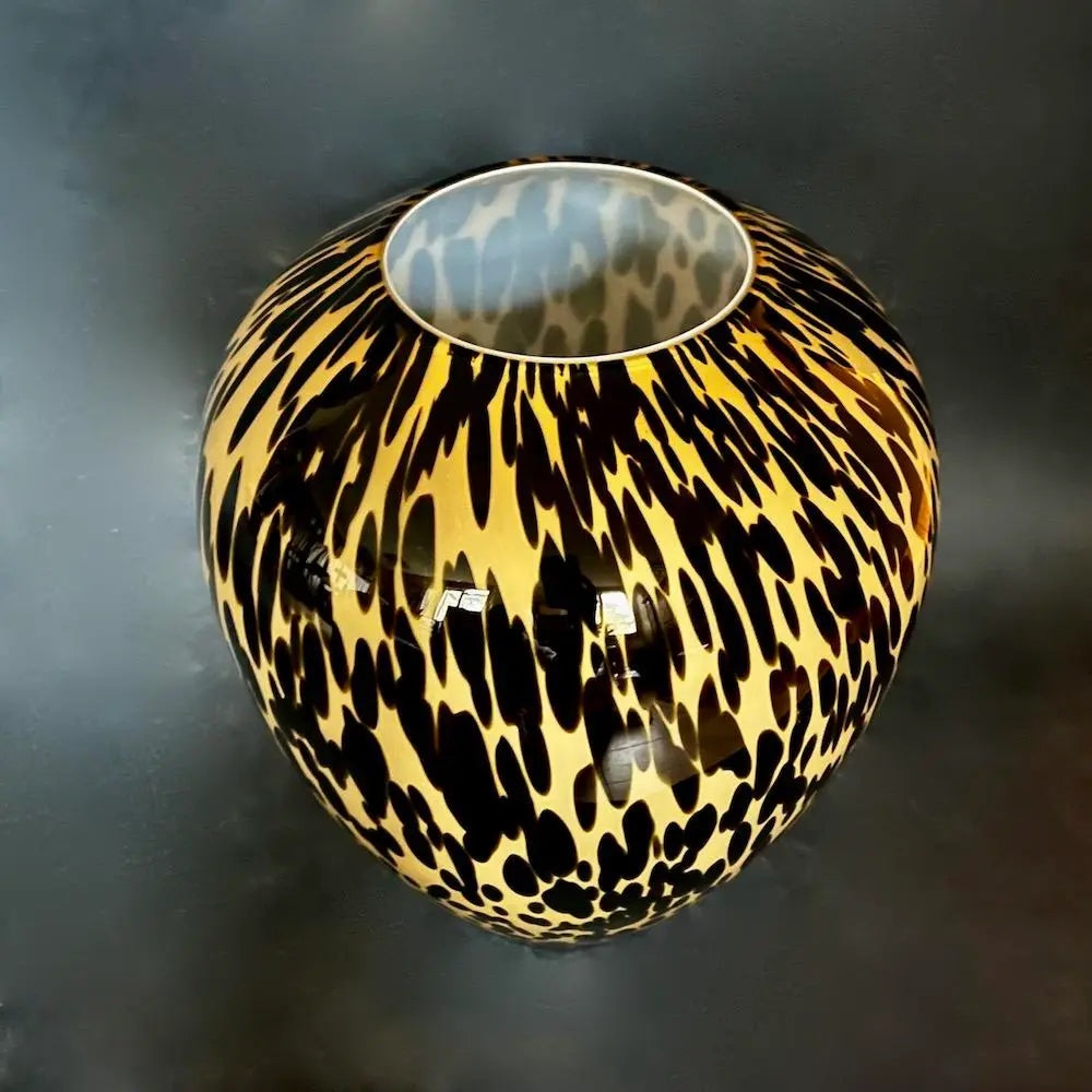 Leopard Print Ceramic Vase - Small Decorative Flower Pot for Home & Office Decor | Perfect for Centerpieces, Wedding Gifts & Tabletop Displays
