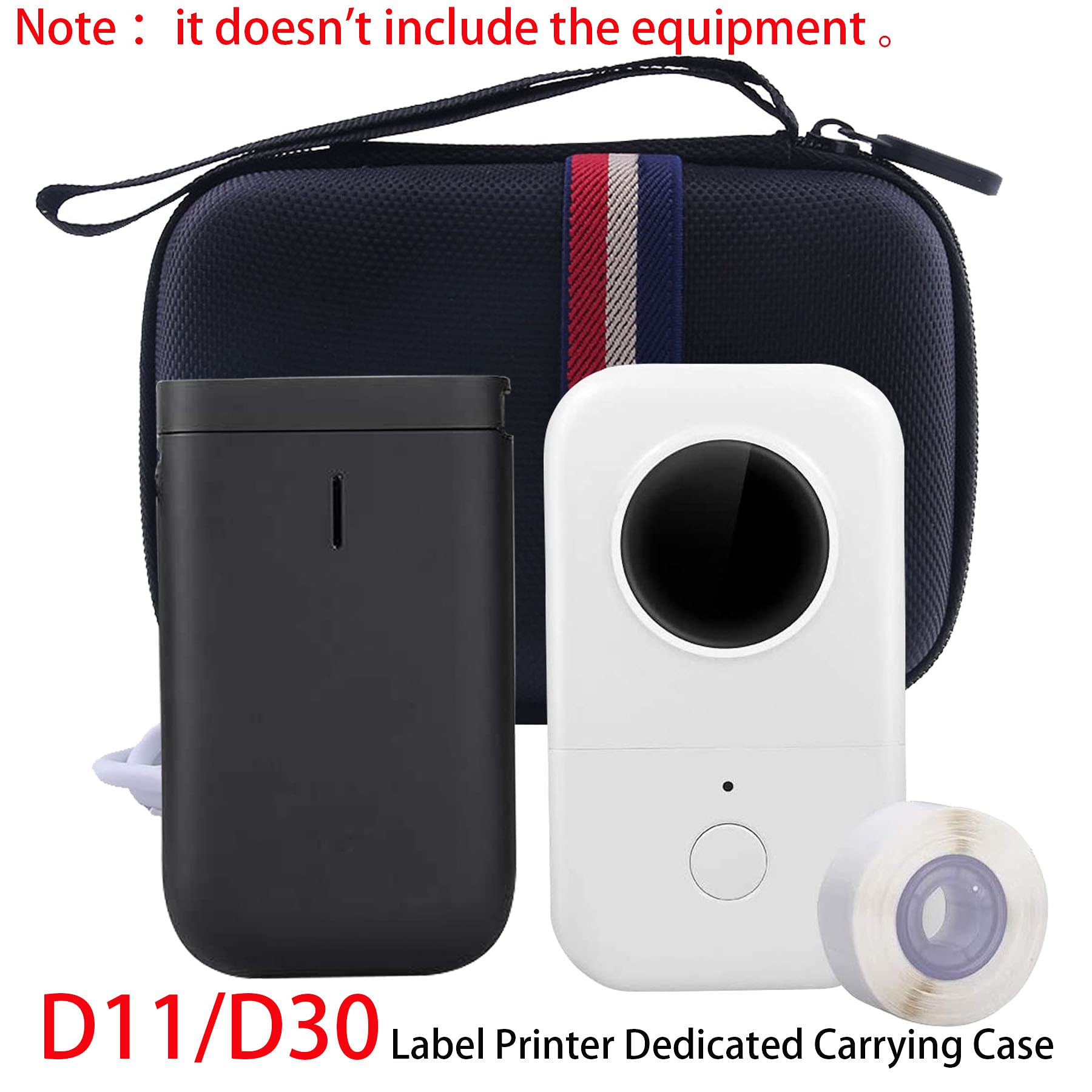 NiiMbot D11/D30 Label Maker Machine Hard EVA Carrying Case - Durable Black Protective Storage Box for Label Printer | Perfect for Office, Home & Travel Organization