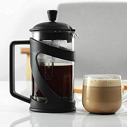 Premium Coffee & Tea Maker with 304 Stainless Steel Filter - 600ML Heat-Resistant Borosilicate Glass Carafe for Home, Office & Camping Use