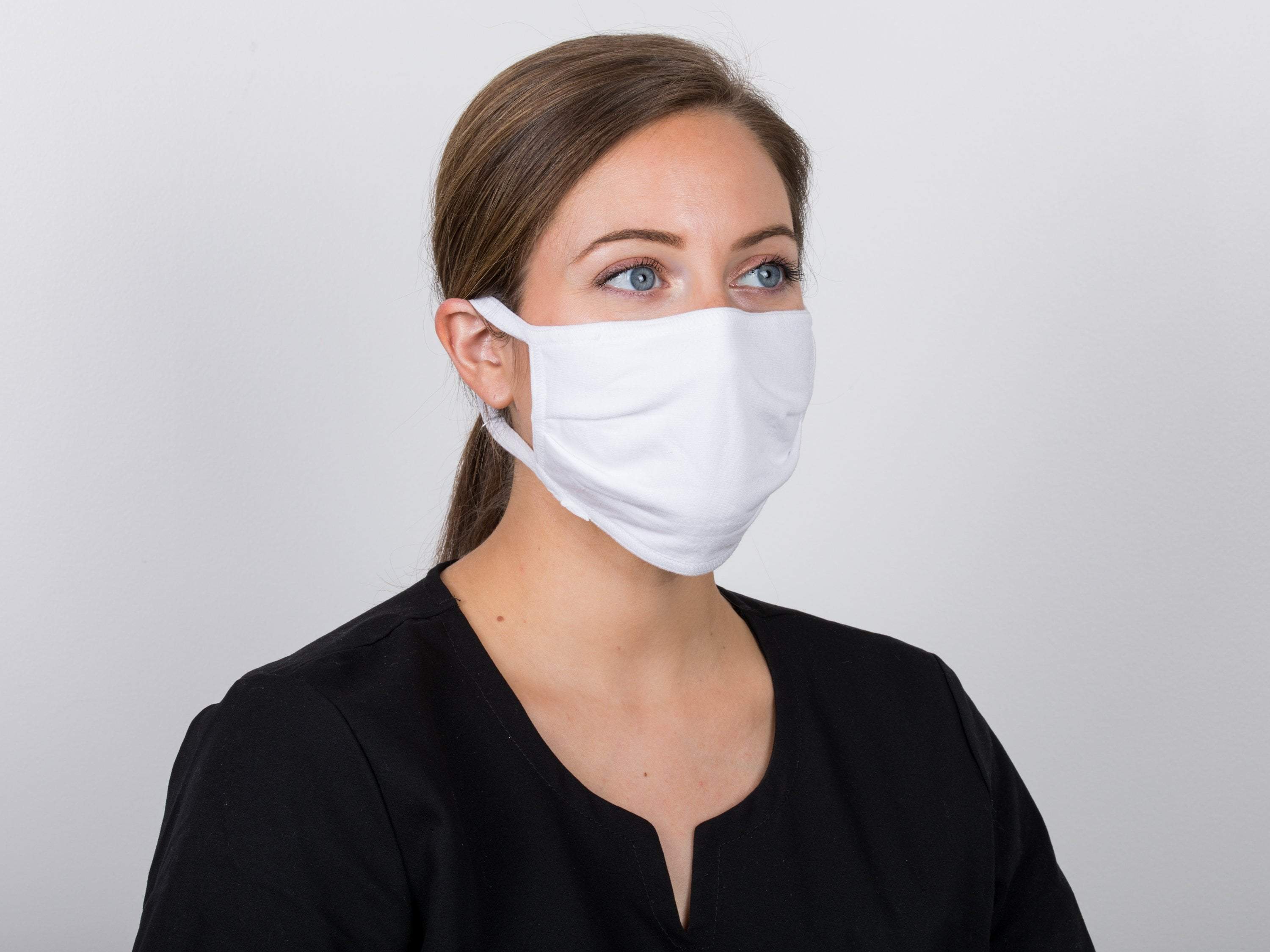 50 Pack 100% Cotton 3-Ply Adjustable Face Masks - Breathable, Comfortable & Reusable for Daily Use, Travel, Work & School