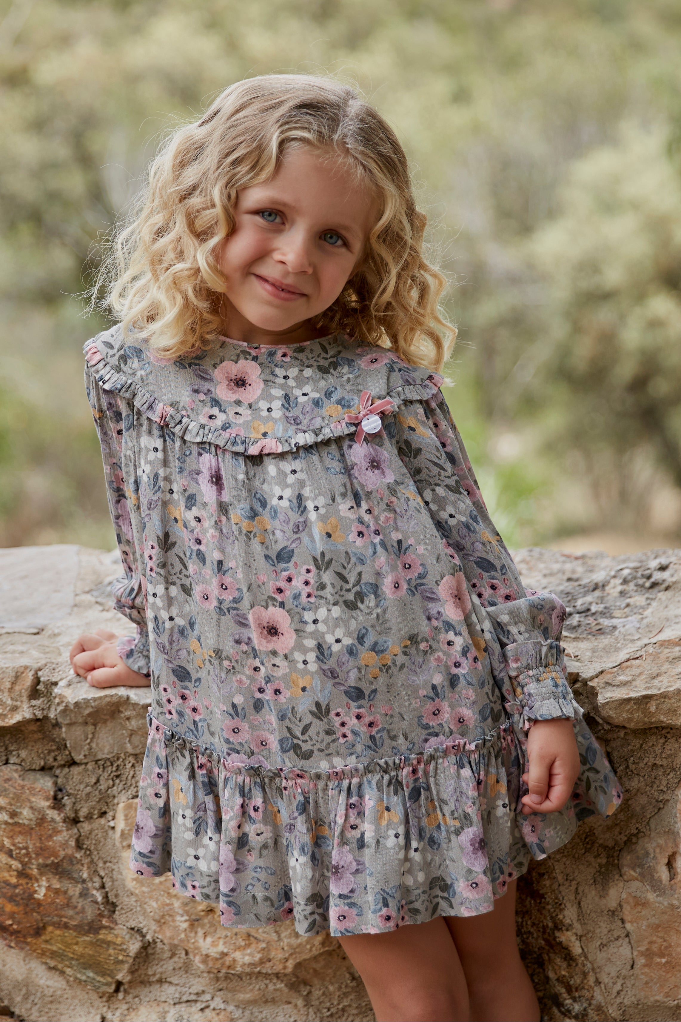 Adelaide Khaki Floral Dress - Women's Summer Casual Midi Dress with Pockets | Perfect for Beach Vacation, Brunch & Outdoor Date