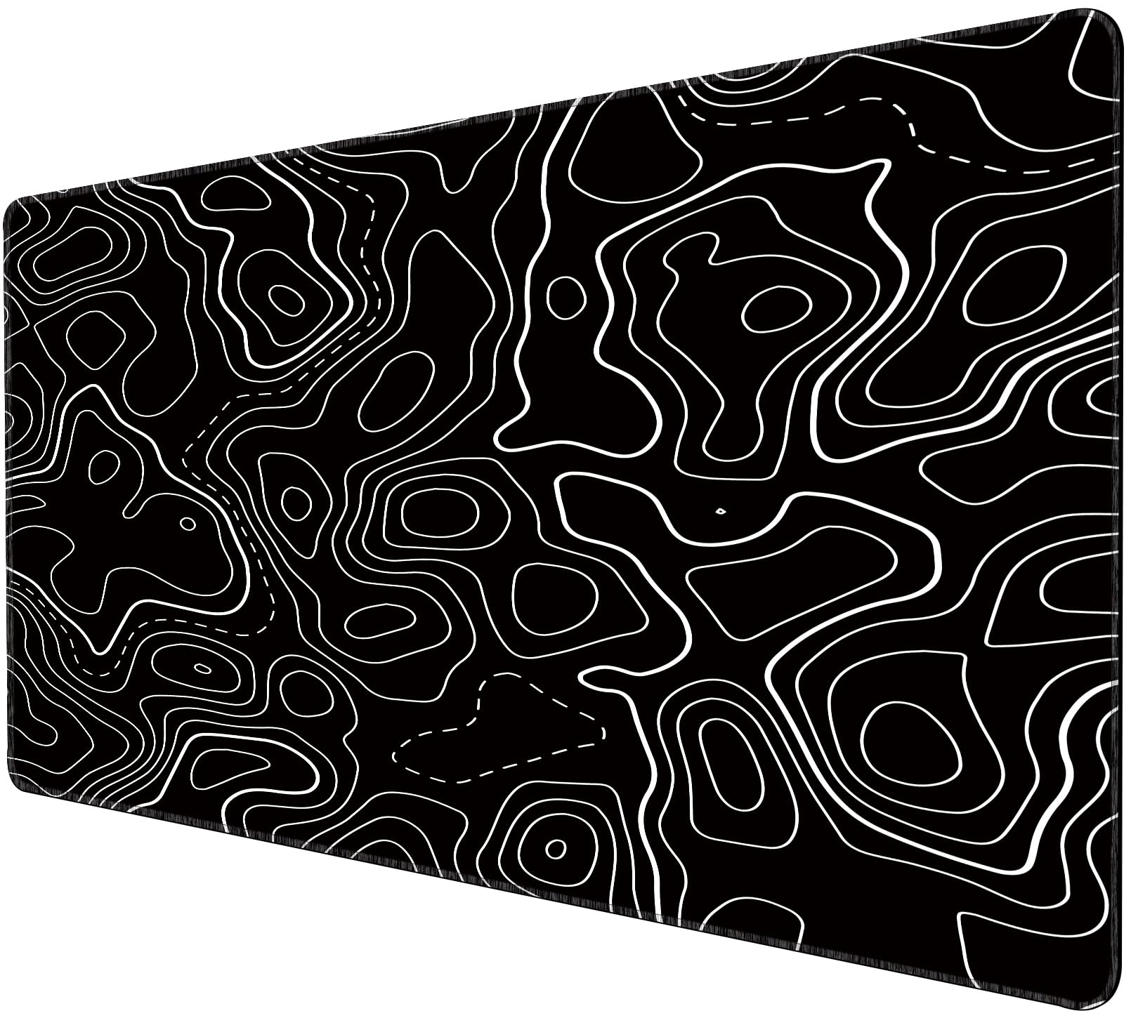 XXL Gaming Mouse Pad with Non-Slip Rubber Base - Waterproof Topographic Map Design Desk Mat for Keyboard & Mouse - Perfect for PC, Laptop, Gaming & Home Office Workspace