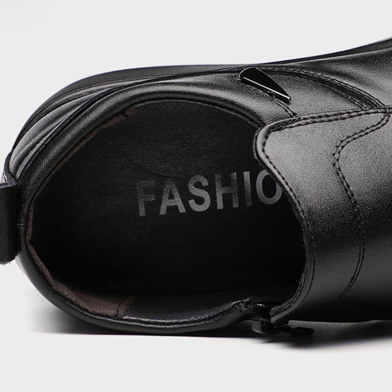 HOXEKLE Men's Casual Loafers Slip-On Dress Shoes with Zipper - Comfortable Office & Party Shoes for Men | Perfect for Business, Work, and Formal Events