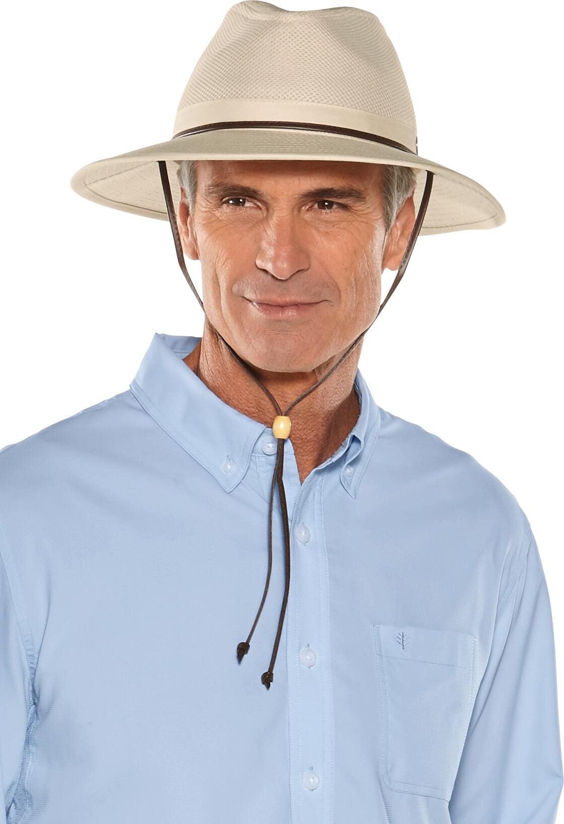 Coolibar UPF 50+ Men's Kaden Crushable Ventilated Sun Hat for Outdoor Activities - Hiking, Fishing, Golf & Beach Protection