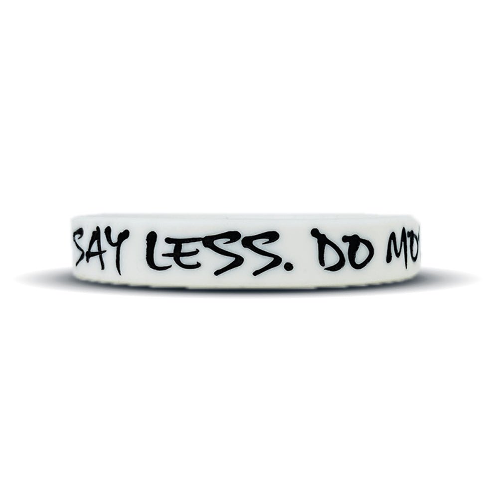 Motivational Wristband - SAY LESS. DO MORE. - Inspirational Silicone Bracelet for Fitness, Workouts & Daily Motivation - Perfect for Gym, Running & Goal Setting