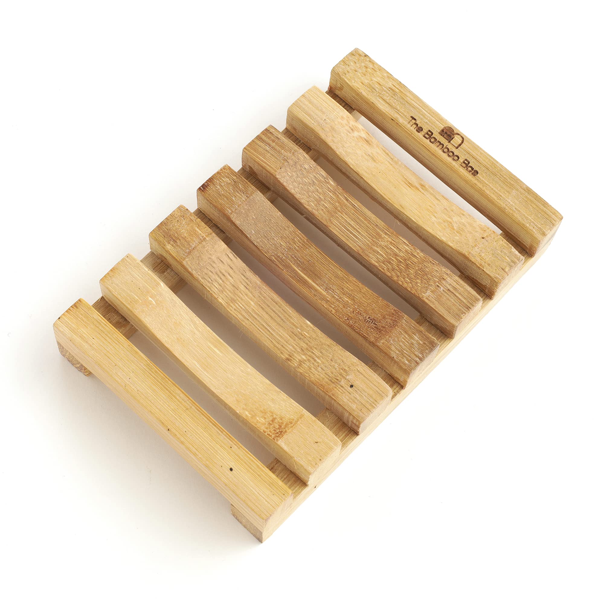Handmade Bamboo Soap Tray - Natural Wooden Soap Dish & Sponge Holder | Organic Bathroom Organizer | Eco-Friendly Shower Accessory | Perfect for Bathroom, Kitchen & Vanity | Made in India