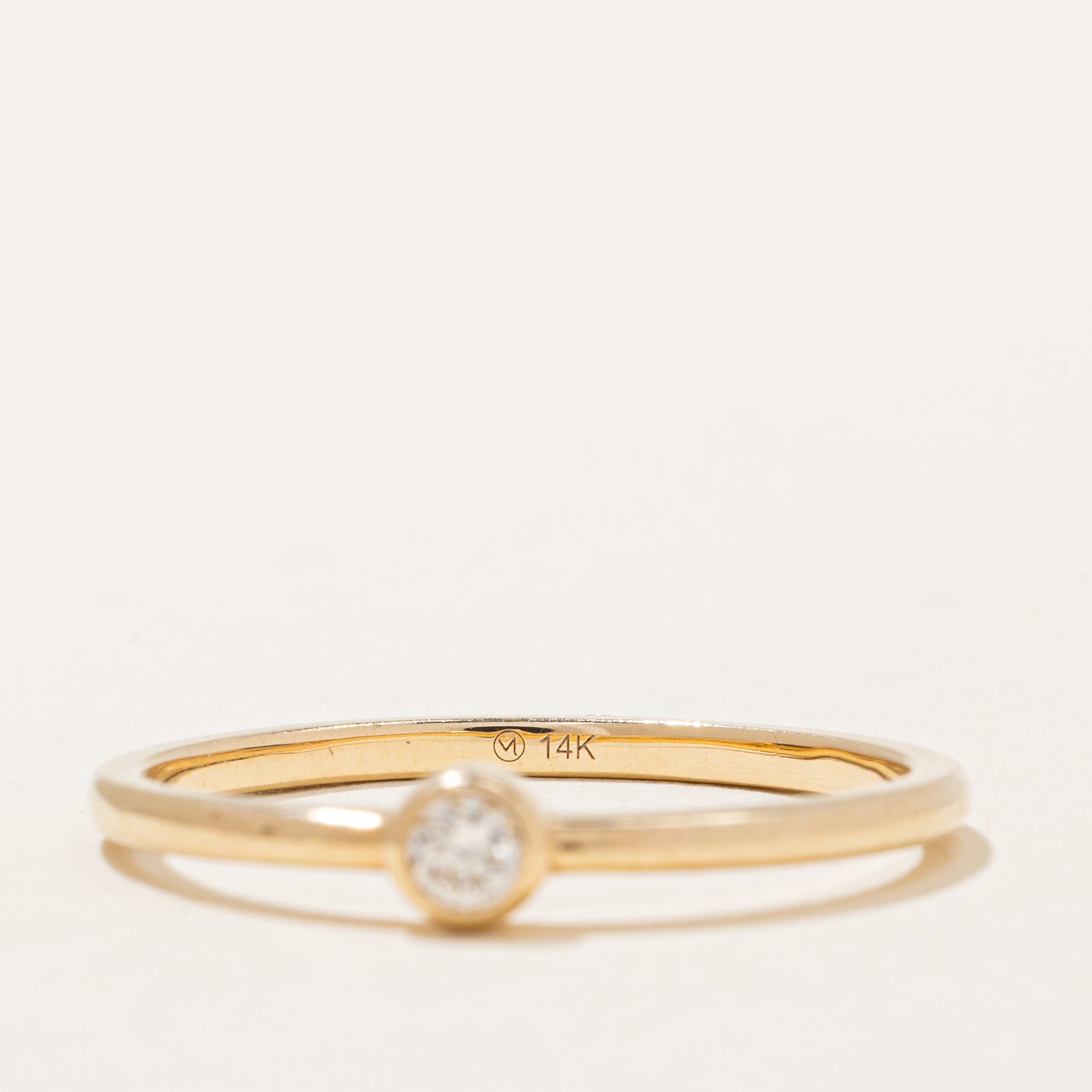 0.06ct Bezel Set Diamond Ring for Women - Size 7 | Elegant Wedding Band, Anniversary Gift & Everyday Jewelry