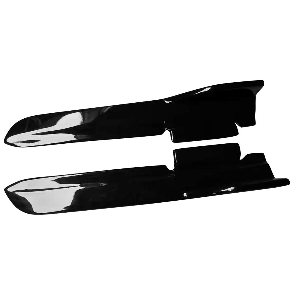 IKON MOTORSPORTS Gloss Black Rear Bumper Lip Diffuser & Canards Winglet Pair - Compatible with 2010-2014 Ford Mustang (LS Style) | Enhance Rear Aerodynamics & Aggressive Styling for Street Racing & Car Shows