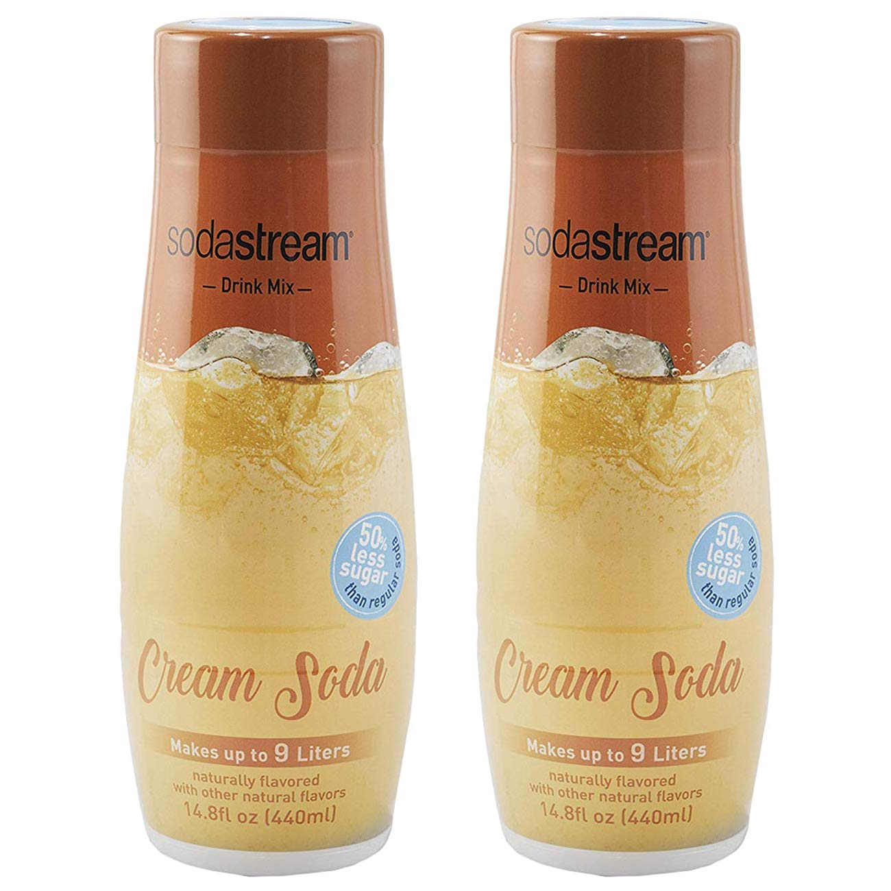 SodaStream Cream Soda Syrup Refill - 2 Pack (14.8 Fl Oz Each) | Sugar-Free & Delicious Flavor for Sparkling Water Maker | Perfect for Home, Office & Parties