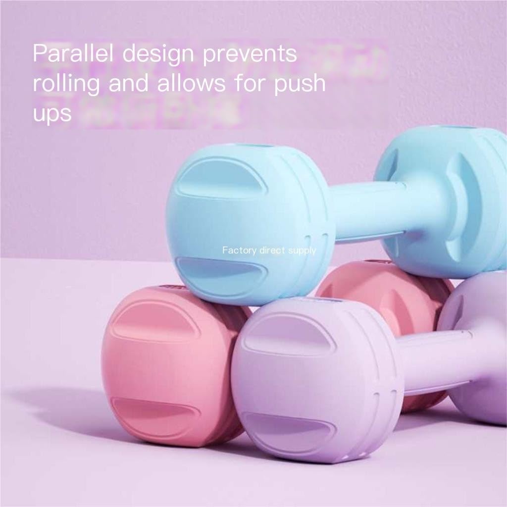 Rubber Dumbbell Set for Women & Men - Home Gym Fitness Equipment, Small Dumbbells, Yoga Weights, Kettlebells for Strength Training - Perfect for Home Workouts, Yoga, and Personal Training