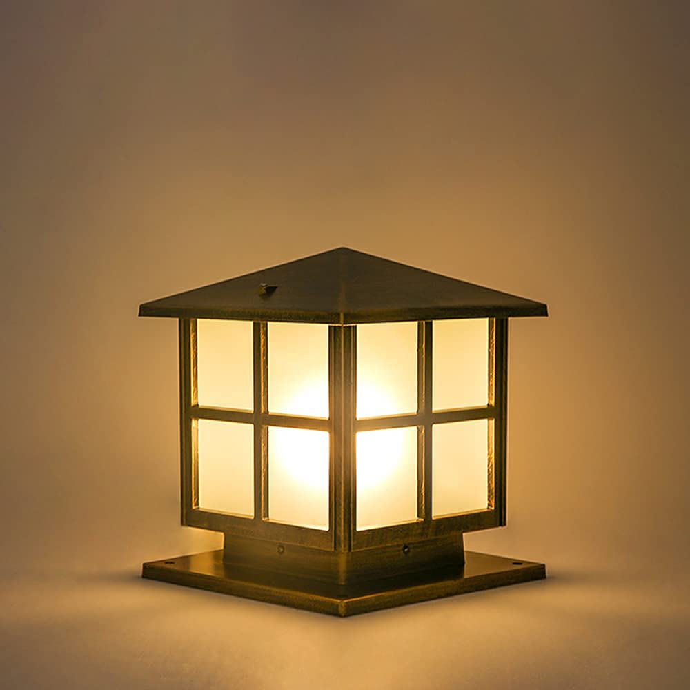 Modern Outdoor Post Lights Fixture - Aluminum Housing & Tempered Glass, IP65 Waterproof Yard Entry & Patio Pillar Lights for Garden, Driveway, and Pathway Illumination