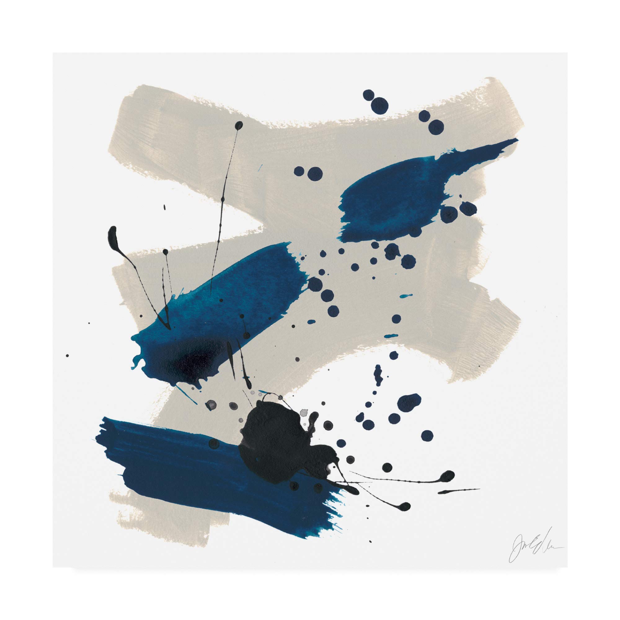Trademark Fine Art Kanji III by June Erica Vess - 18x18 Inch Asian Calligraphy Wall Art - Perfect for Home Decor, Office & Meditation Spaces