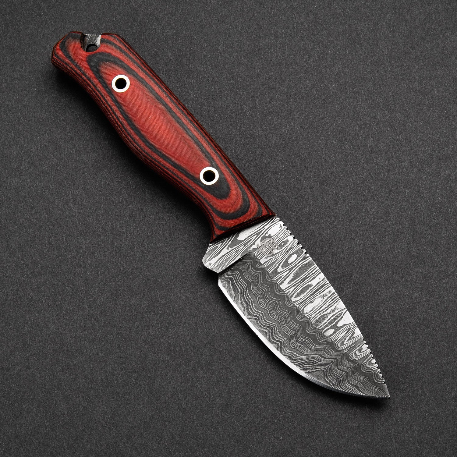Premium Hunter Damascus Steel Knife - High Carbon Stainless Steel Blade with Wood Handle - Perfect for Outdoor Camping, Hunting & Survival Gear