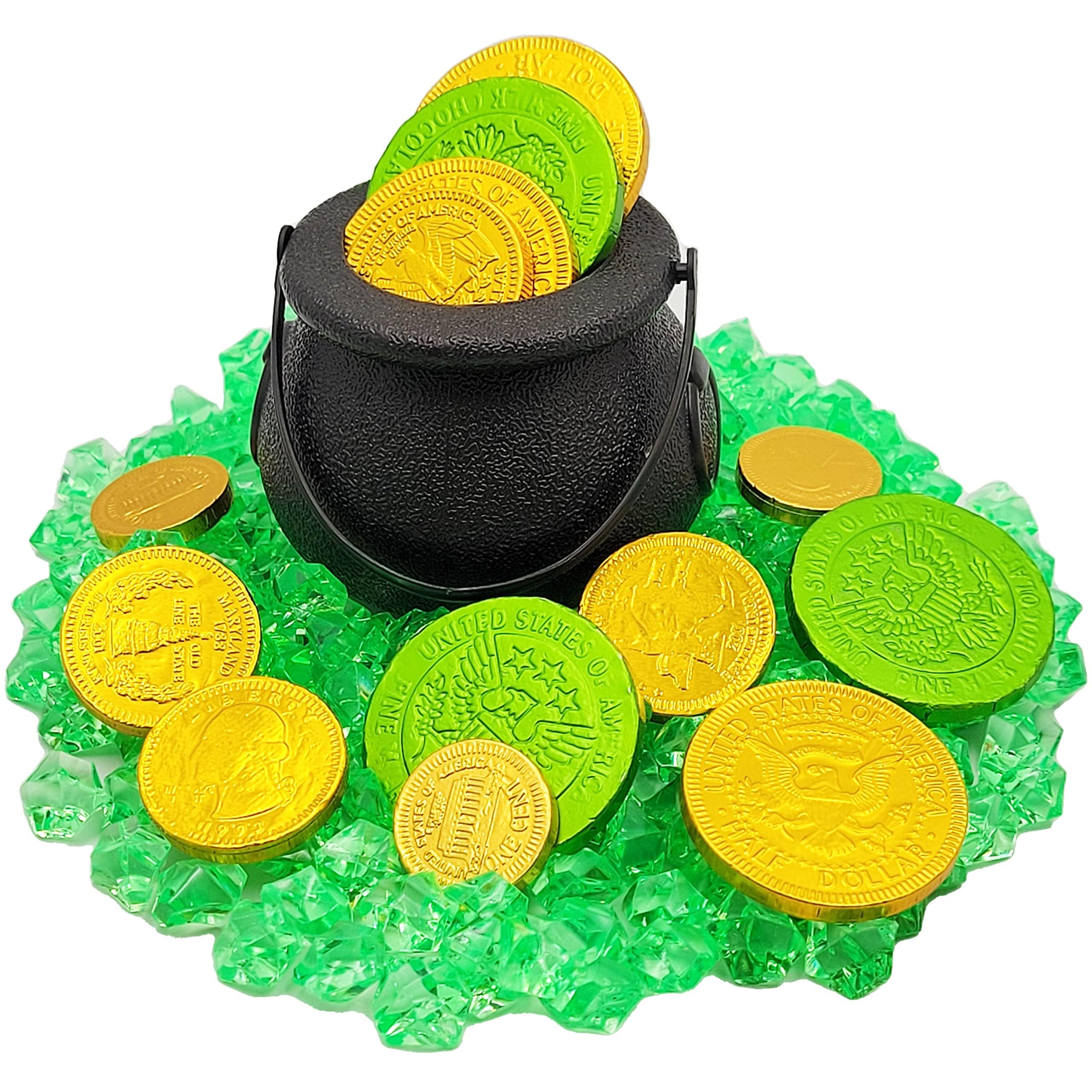 Black Candy Cauldron Kettles - 6-Pack Mini Witch Cauldrons for Halloween Party Decor, St. Patrick's Day Favors & Candy Buckets - Perfect for Trick-or-Treat, Themed Parties & Home Decor (3 Inches)