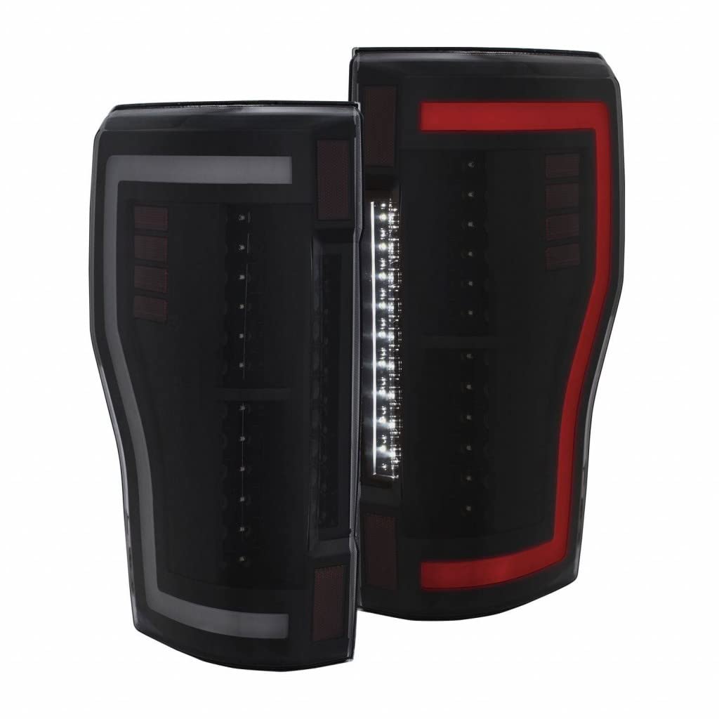 ANZO LED Tail Lights for Ford F-350 Super Duty (2017-2018-2019) - Black/Smoke Lens - Part #311288 - Upgrade Your Truck's Style & Visibility for Night Driving & Off-Road Adventures