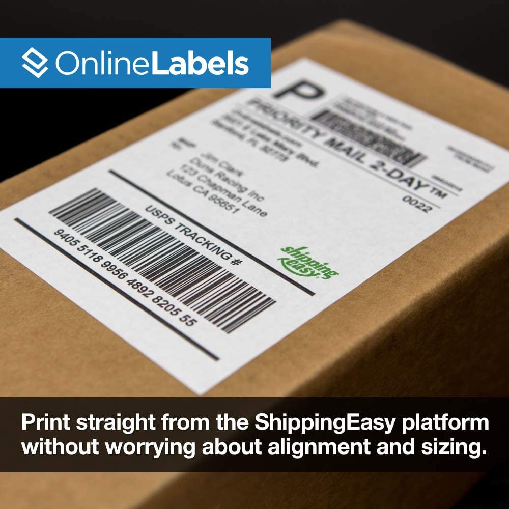 ShippingEasy Labels - 200 Pack (100 Sheets) - Compatible Only with ShippingEasy Platform - Inkjet & Laser Printer Friendly - Perfect for E-commerce Shipping & Online Labels