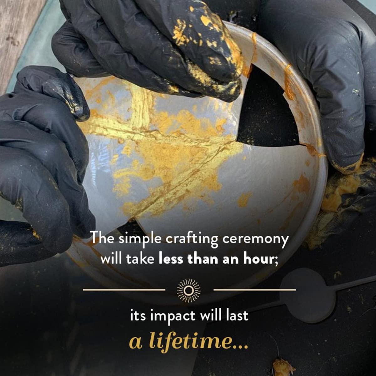 Japanese Kintsugi Ceremony Keepsake Set - Wedding & Anniversary Gift for Couples - Perfect for Newlyweds, Romantic Gifts & Home Decor