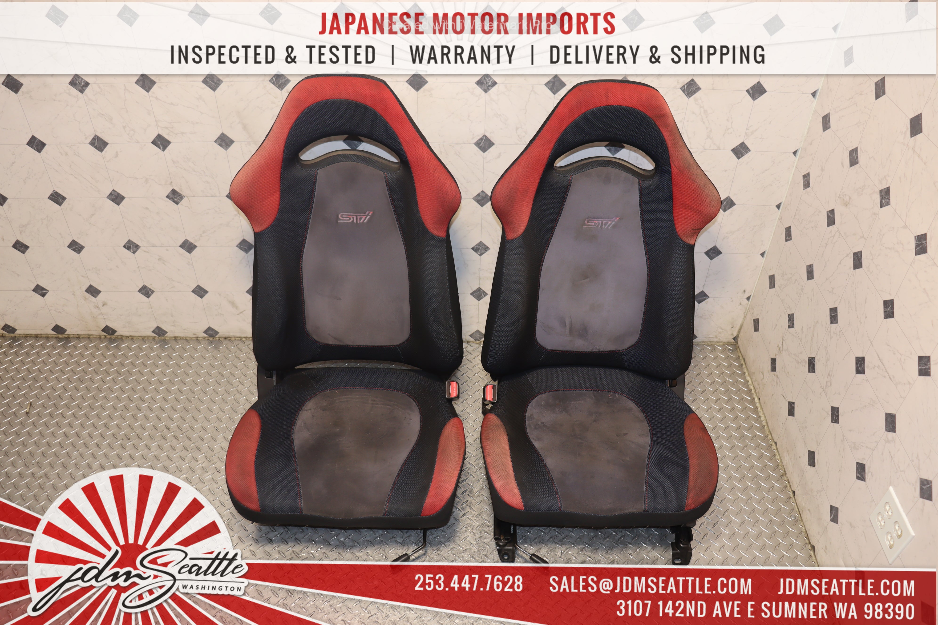 JDM 99-02 Subaru Impreza WRX GC8 STI Front Left & Right Seats - Perfect for Racing & Car Restoration Projects
