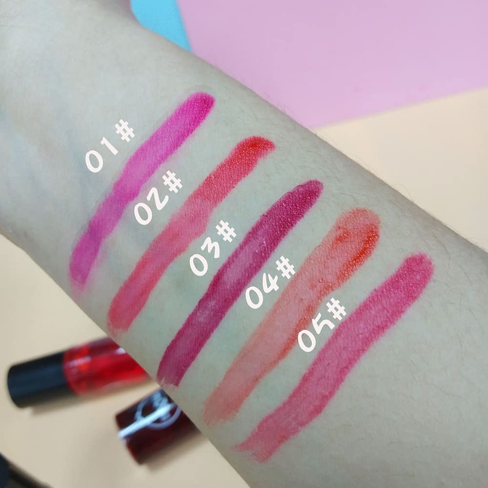 5PACK Long Lasting Liquid Lipstick Set - Waterproof Lip Tint & Blush for Women | Party & Daily Wear