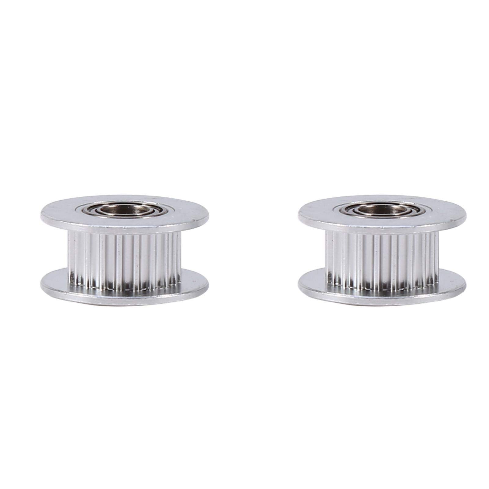 2PCS Aluminum 5mm Bore H-Type Nema 17 GT2 Timing Belt Drive Idler Pulley with Bearing for 3D Printer - Perfect for DIY CNC Machines, Robotics & 3D Printing Projects