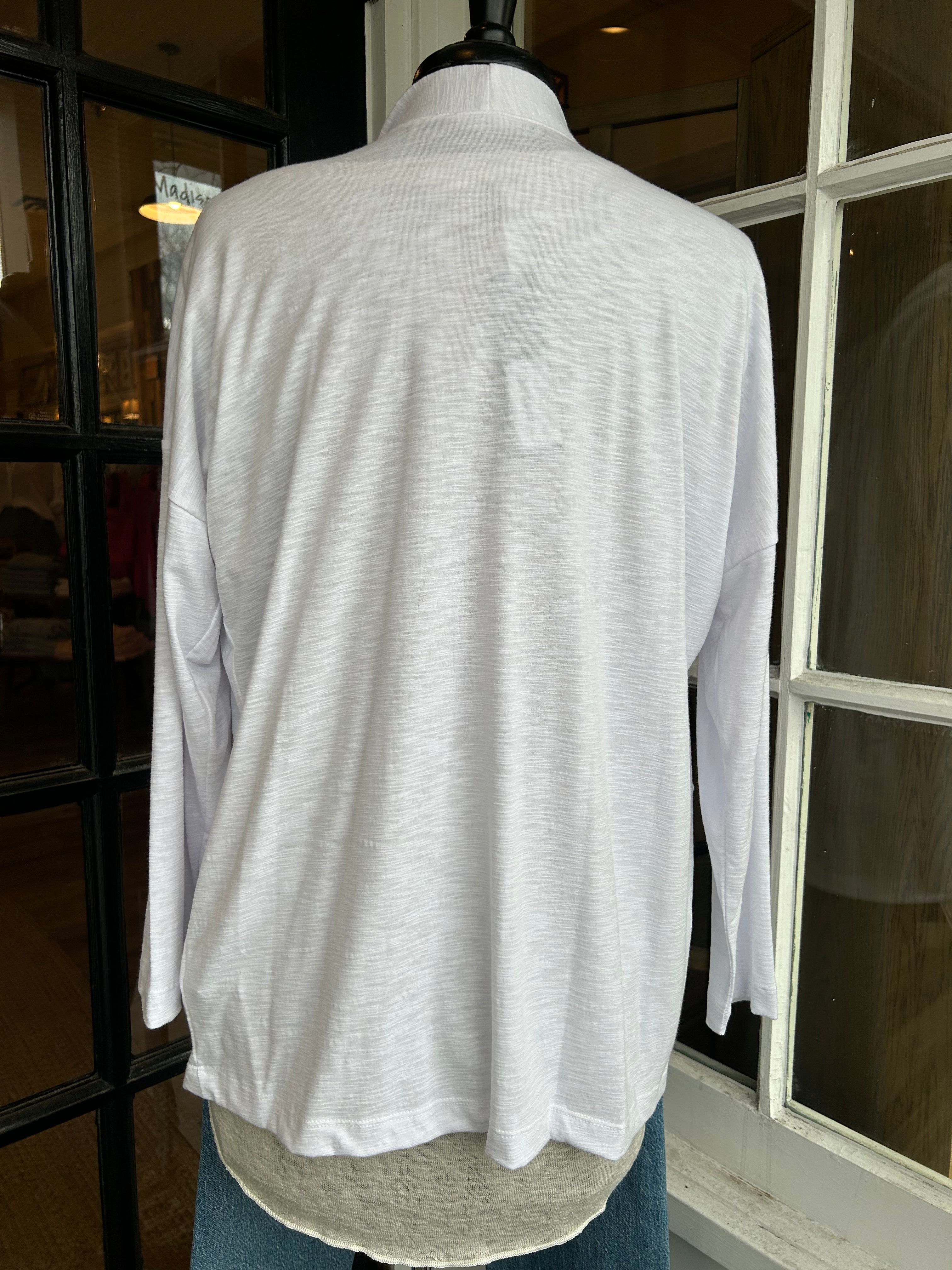 Farina Open Cardigan Women's Lightweight Knit Cardigan in White - Perfect for Spring Layering & Casual Outfits