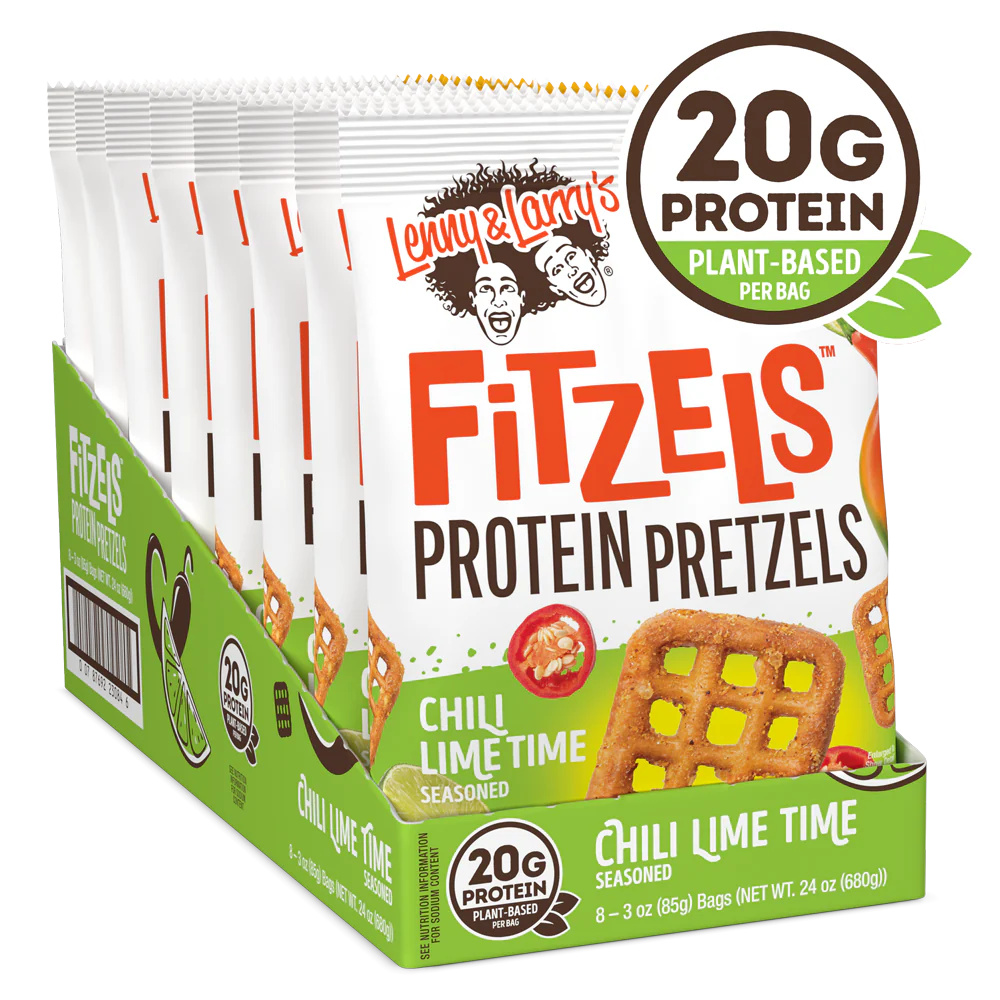Lenny & Larry's FITZELS High-Protein Pretzels - Healthy Snack for Fitness, Keto & Vegan Diet - Perfect for Workouts, Office & On-the-Go