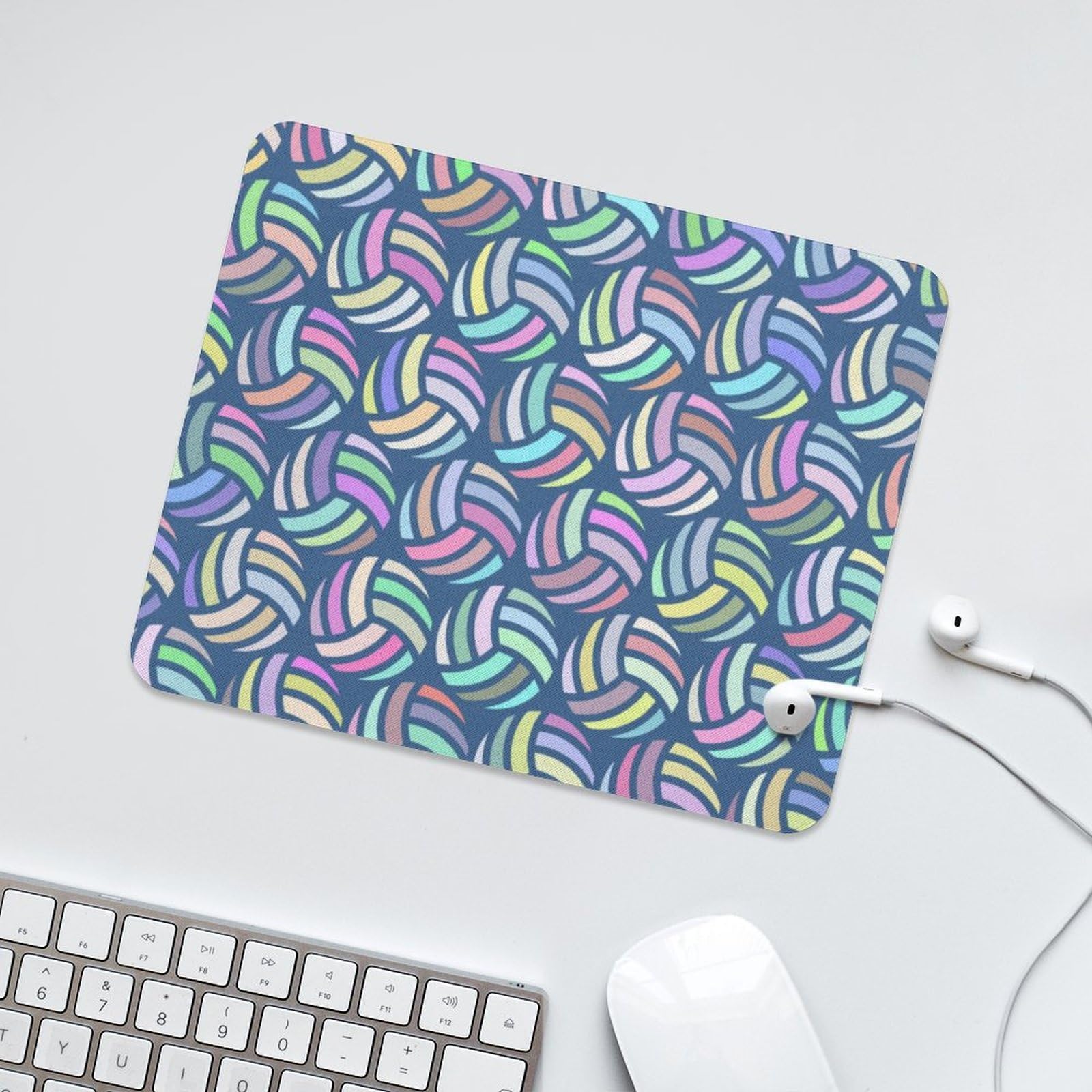 Colorful Volleyball Design Durable Non-Slip Mouse Pad - Waterproof Gaming Mouse Mat for PC & Laptop (20x25cm) - Perfect for Home, Office & Esports Gaming