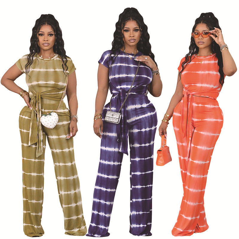 Stylish Lace-Up T-Shirt & Shorts Two-Piece Set for Women | Trendy Summer Outfit | Perfect for Casual Wear, Beach Vacations & Date Nights