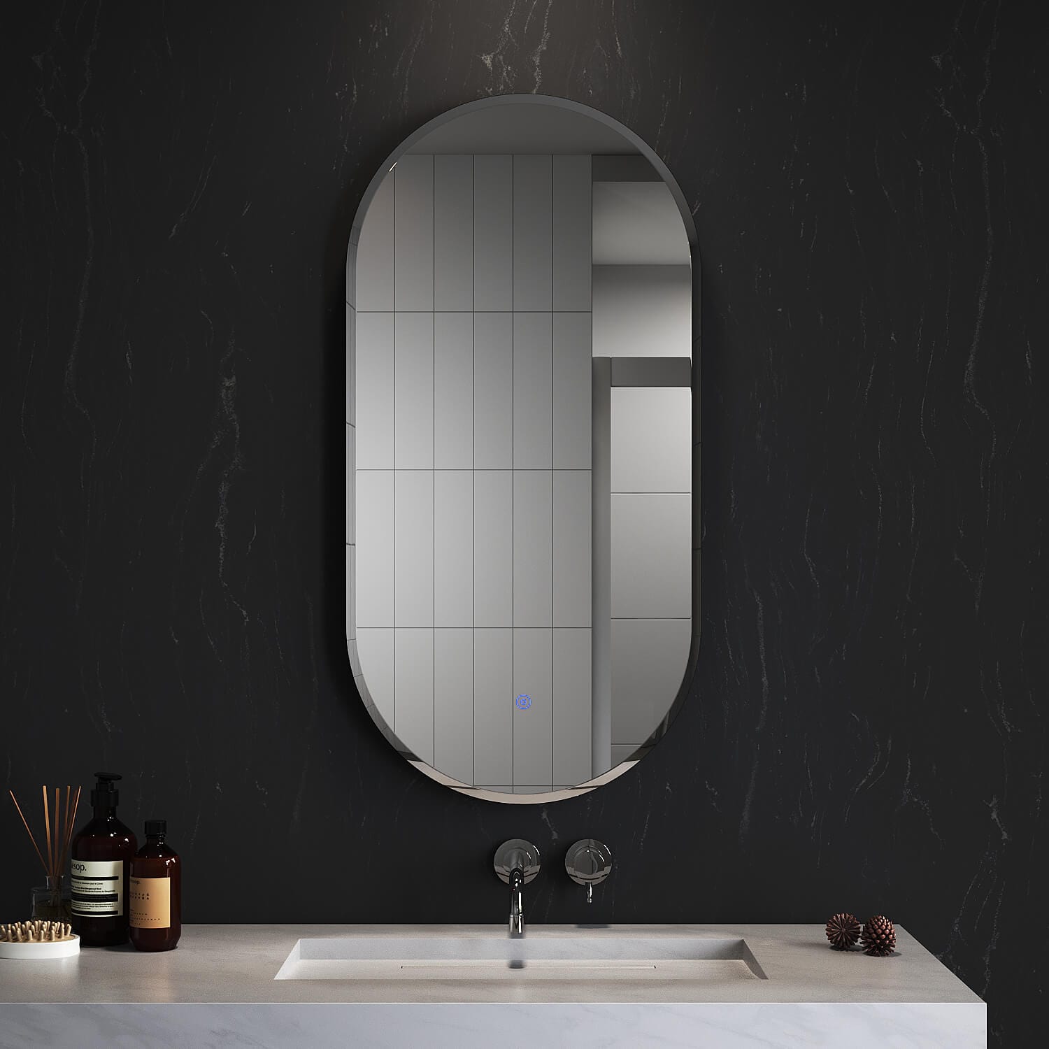 450x900mm & 900x450mm LED Backlit Bathroom Mirror - Modern Vanity Mirror with Adjustable Lighting for Makeup, Shaving & Home Decor