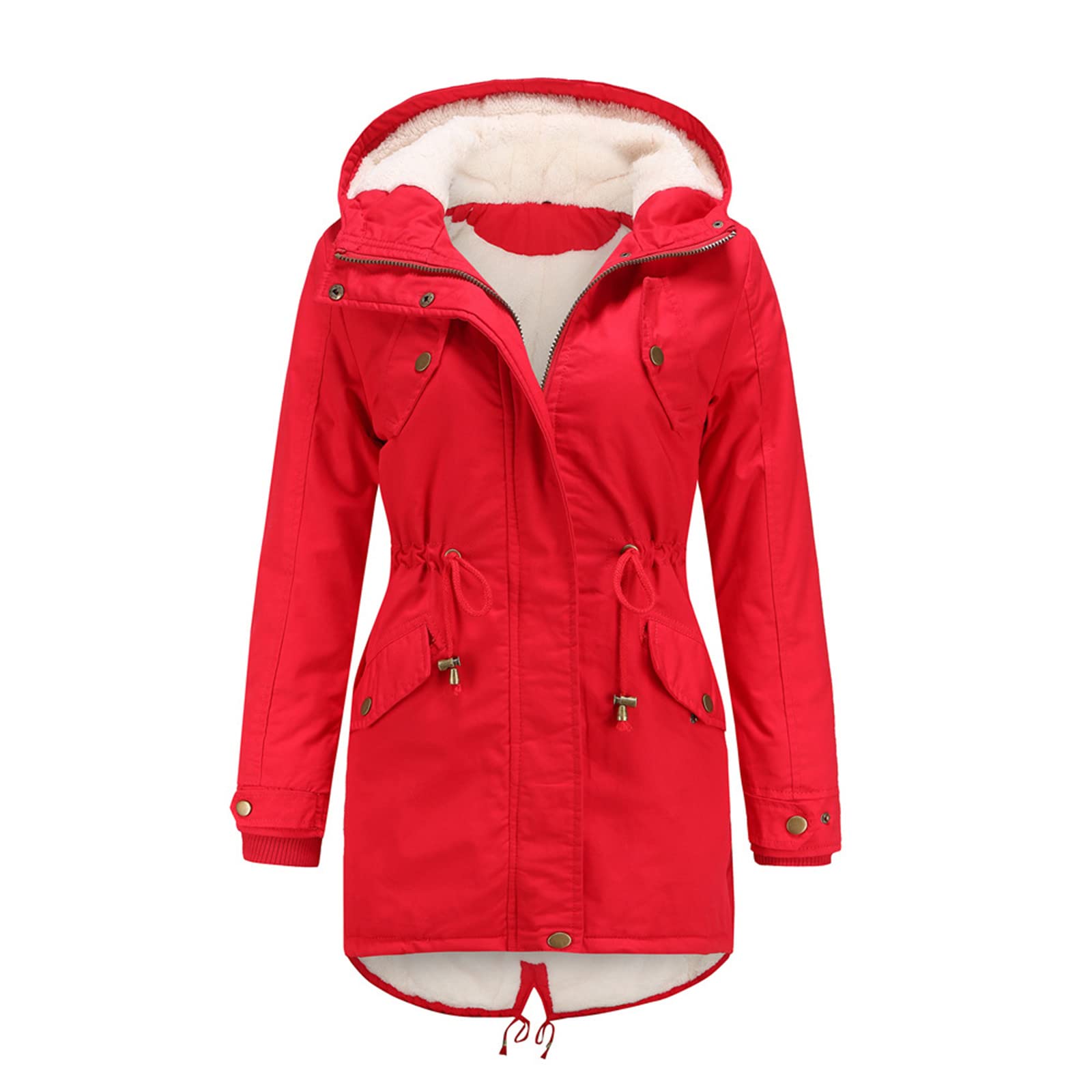 Women's Winter Jacket - Warm Wool Coat with Hood for Autumn & Winter | Fashionable Outerwear for Casual, Work & Outdoor Activities