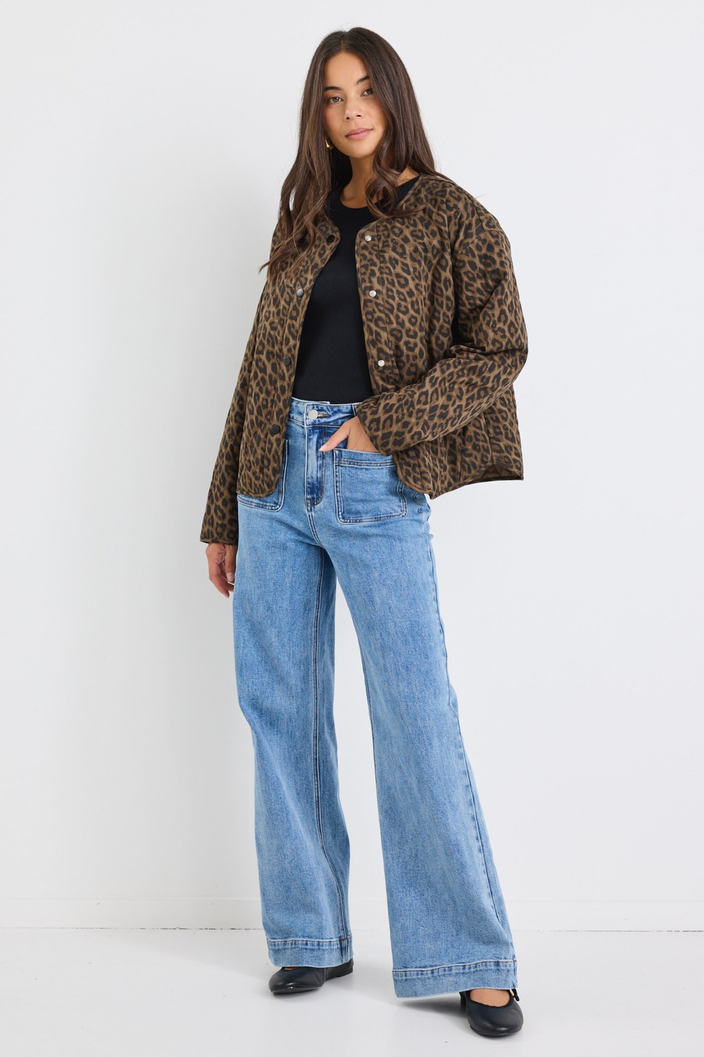 Apex Animal Print Collarless Puffer Jacket for Women - Winter Fashion Outerwear for Casual & Street Style