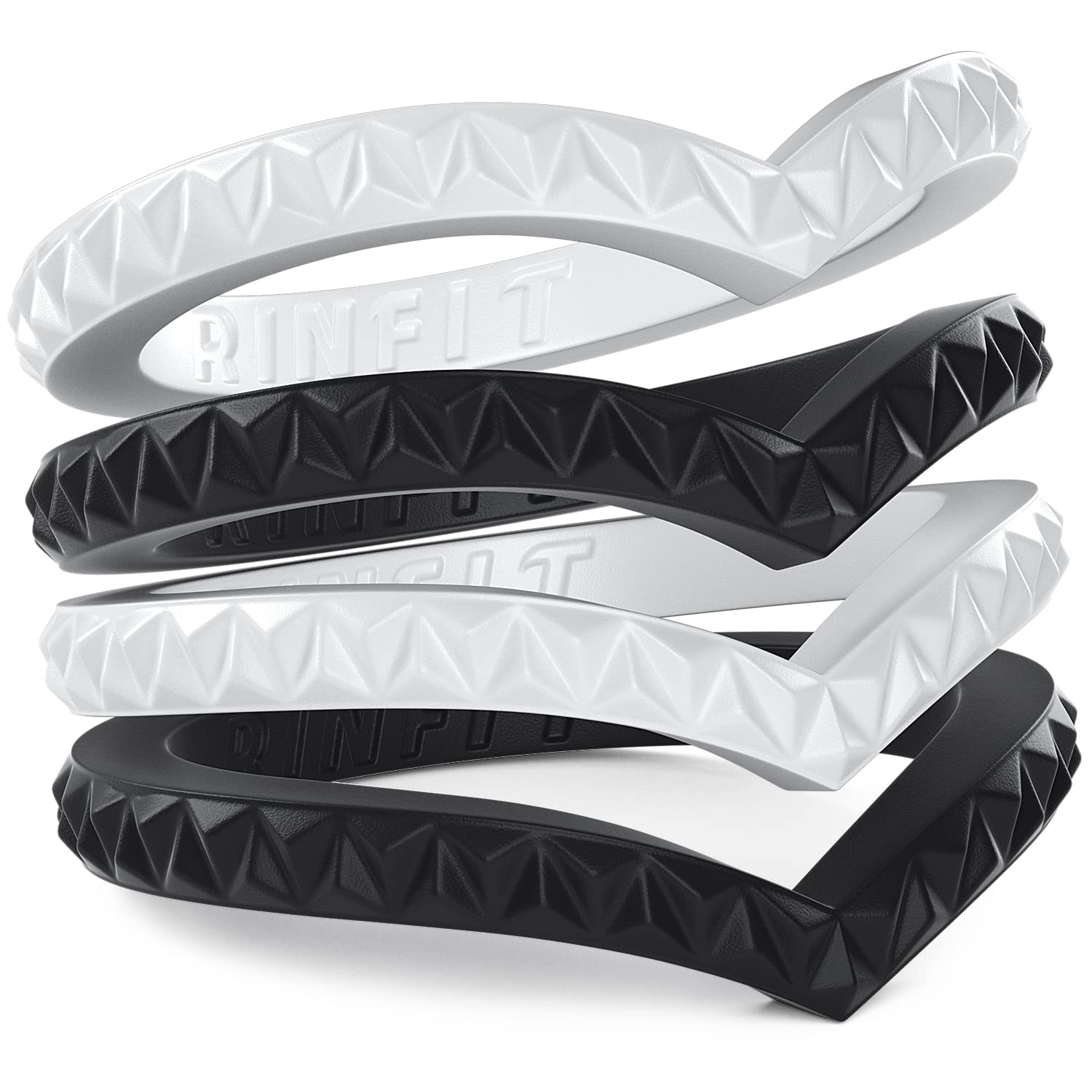 Rinfit Silicone Wedding Bands for Women - Elegant Stackable Bridal & Promise Rings - Comfortable Yoga & Exercise Rings - Durable Silicone Engagement Rings - Couture Collection for Active Lifestyles, Gym & Outdoor Activities