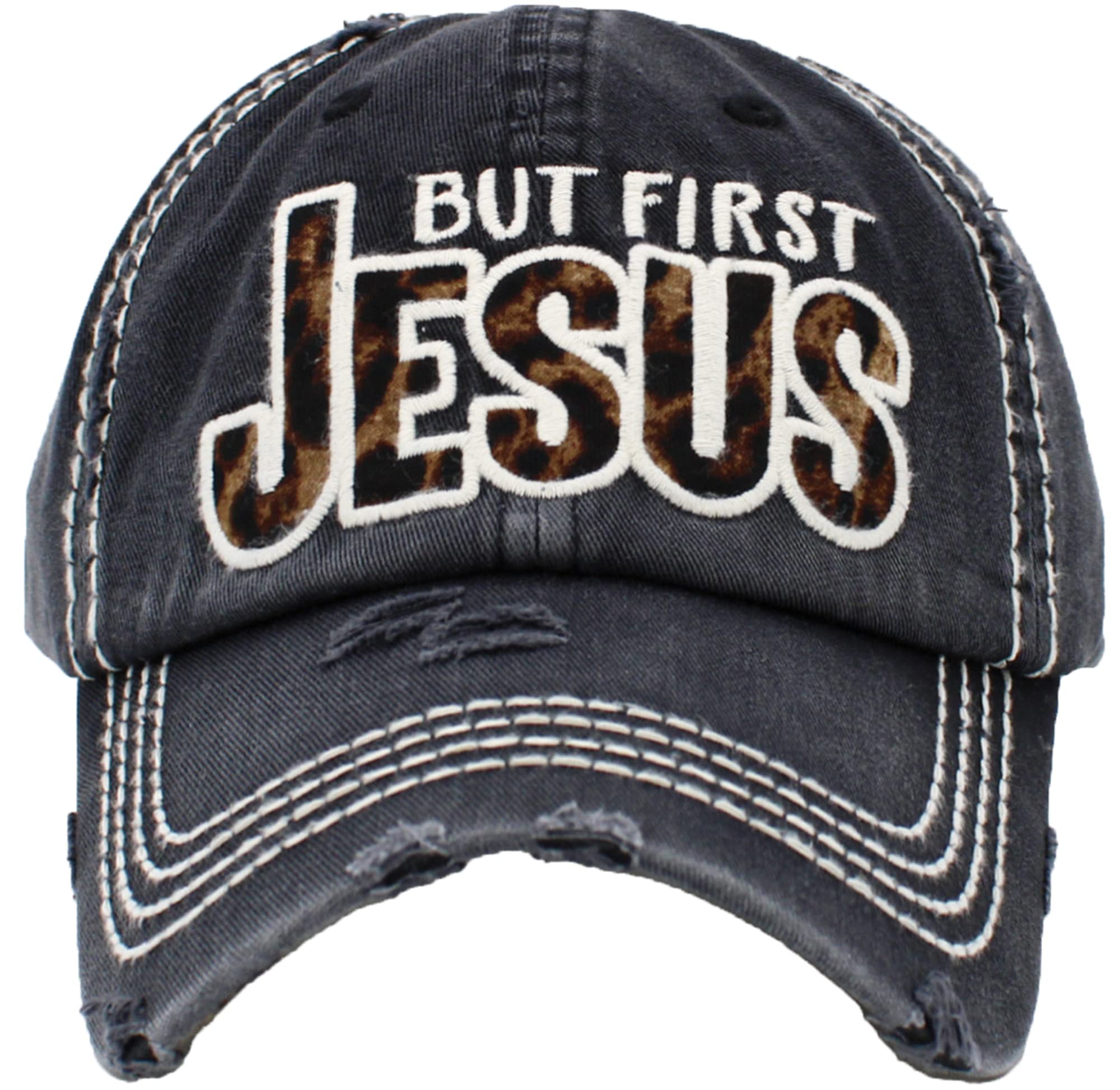 Jesus First Christian Life Women's Vintage Baseball Cap - Faith Inspired Adjustable Dad Hat for Church, Bible Study & Everyday Wear