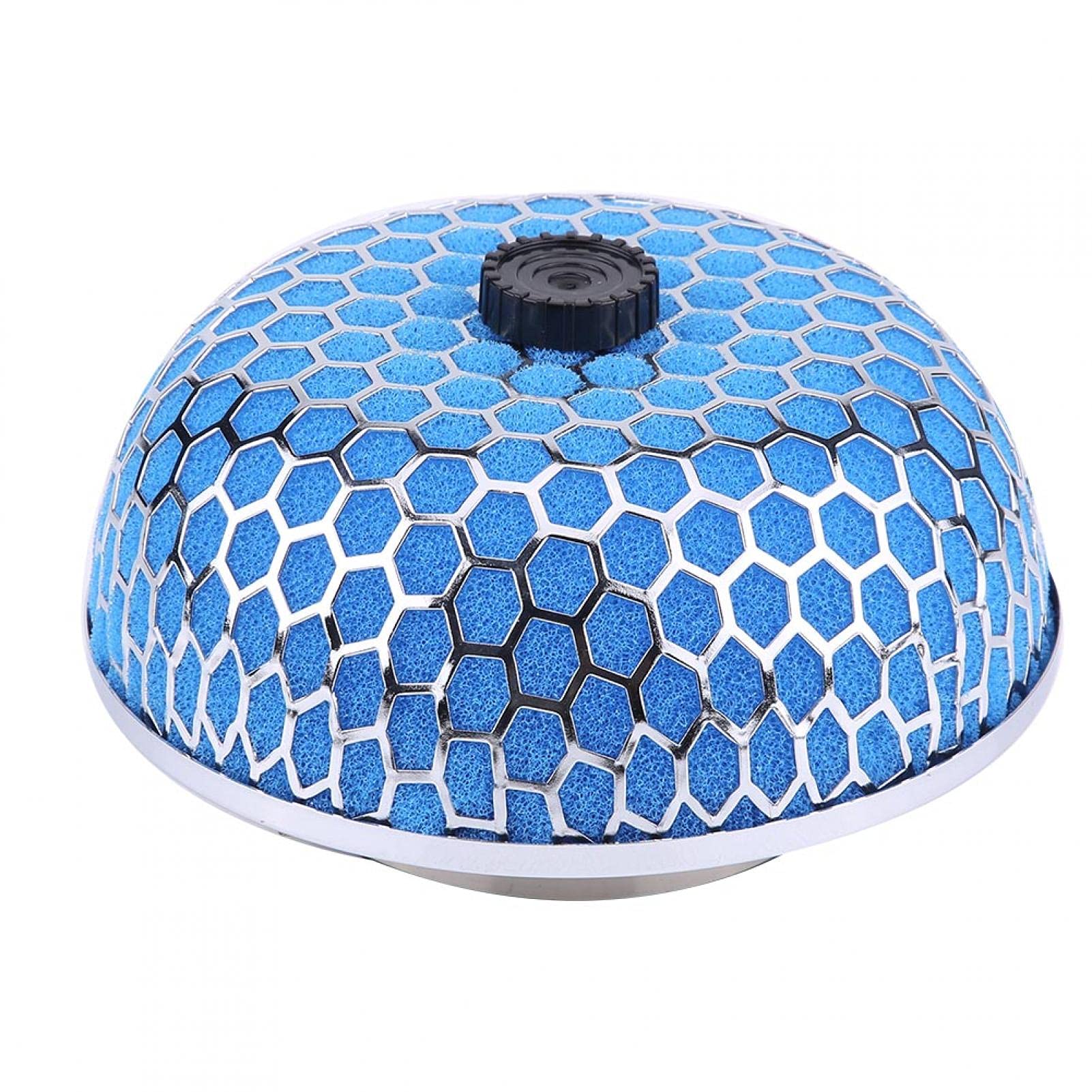 High Flow Universal Mushroom Air Filter - Car Air Intake Inlet Cleaner with Foam Gauze (Blue) | Improves Engine Performance & Airflow for Better Fuel Efficiency